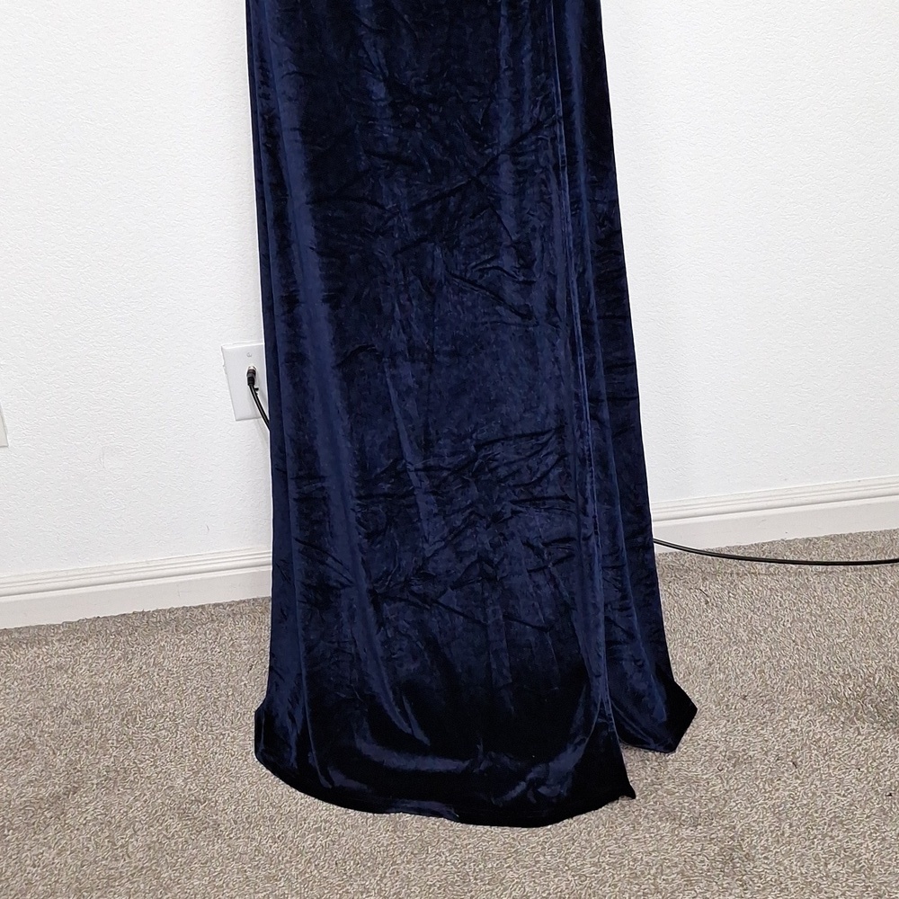 Baltic Born Navy Blue Meghan Velvet Whimsigoth Witchy Wrap Maxi Dress Size XXXL - Picture 4 of 14